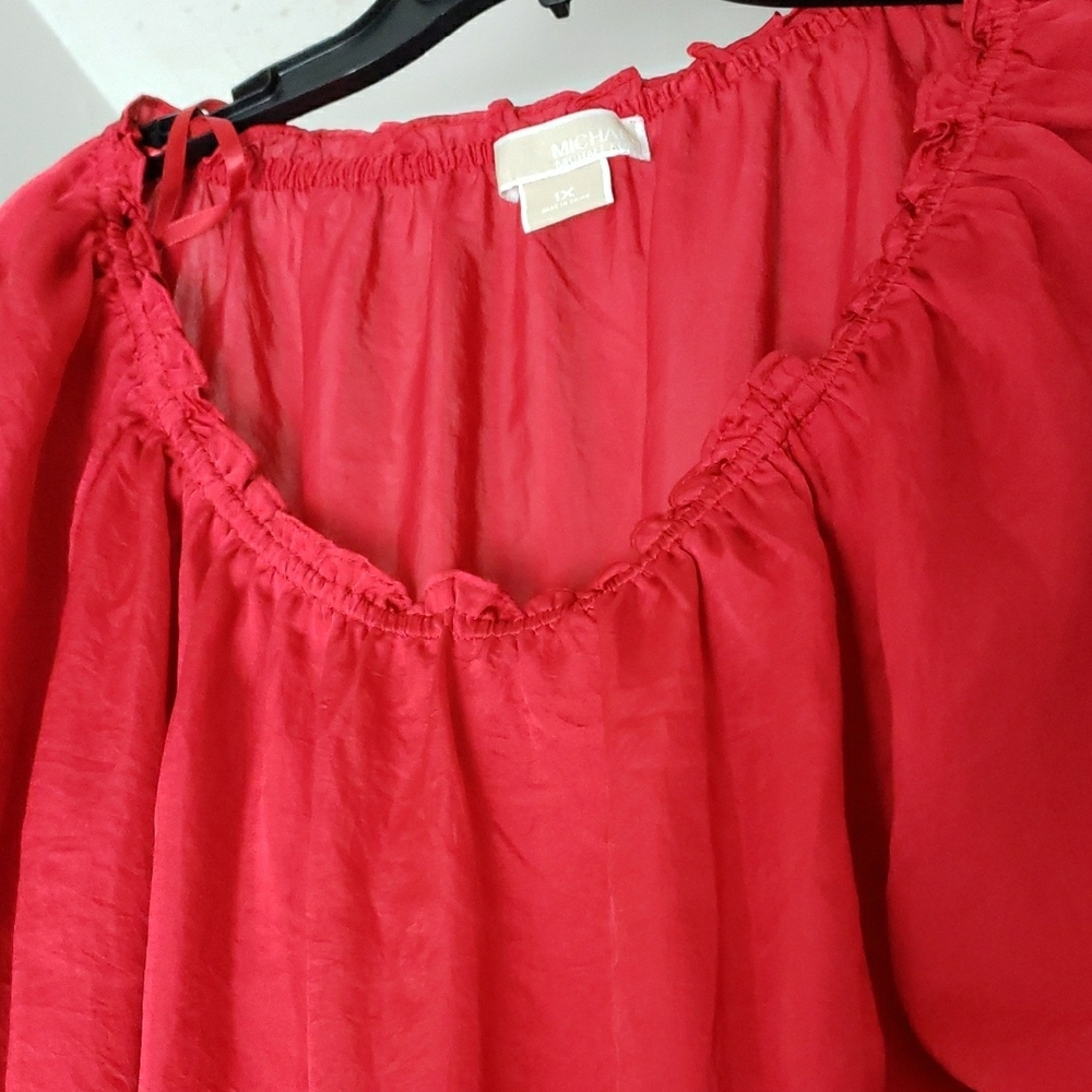 MICHAEL Michael Kors Red Ruffled Top - Picture 5 of 5
